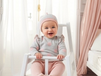 Conjunto lunares gris rosa polaina tricotado recién nacido niña mayoral